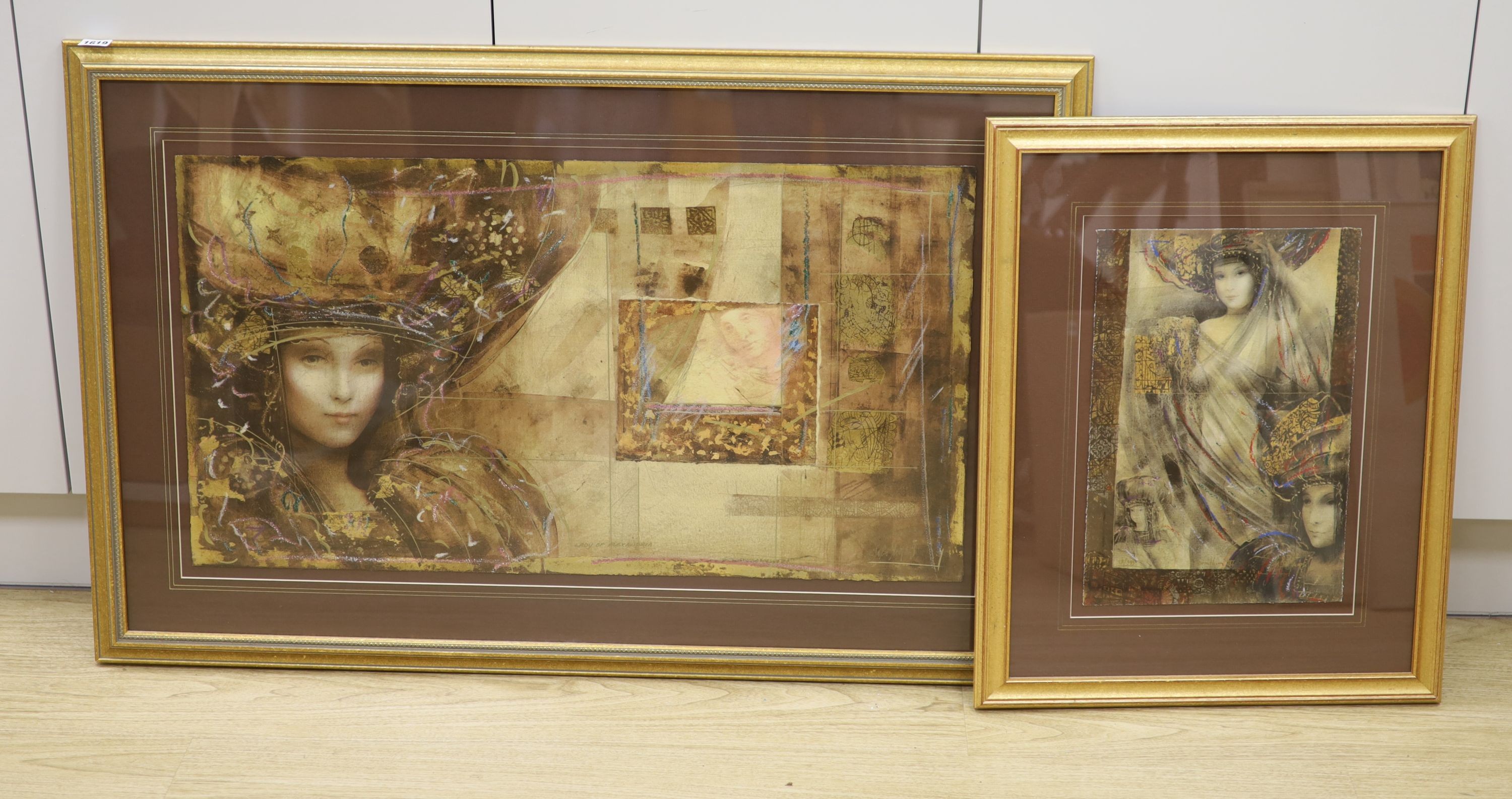 Csaba Markus (1952-), two limited edition prints, 'Cornithian III' and 'Lady of Alexandria', largest 46 x 84cm